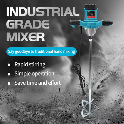 1800W Handheld Electric Mixer Steering Wheel Mixer Power Tools Electric Paddle Mixer