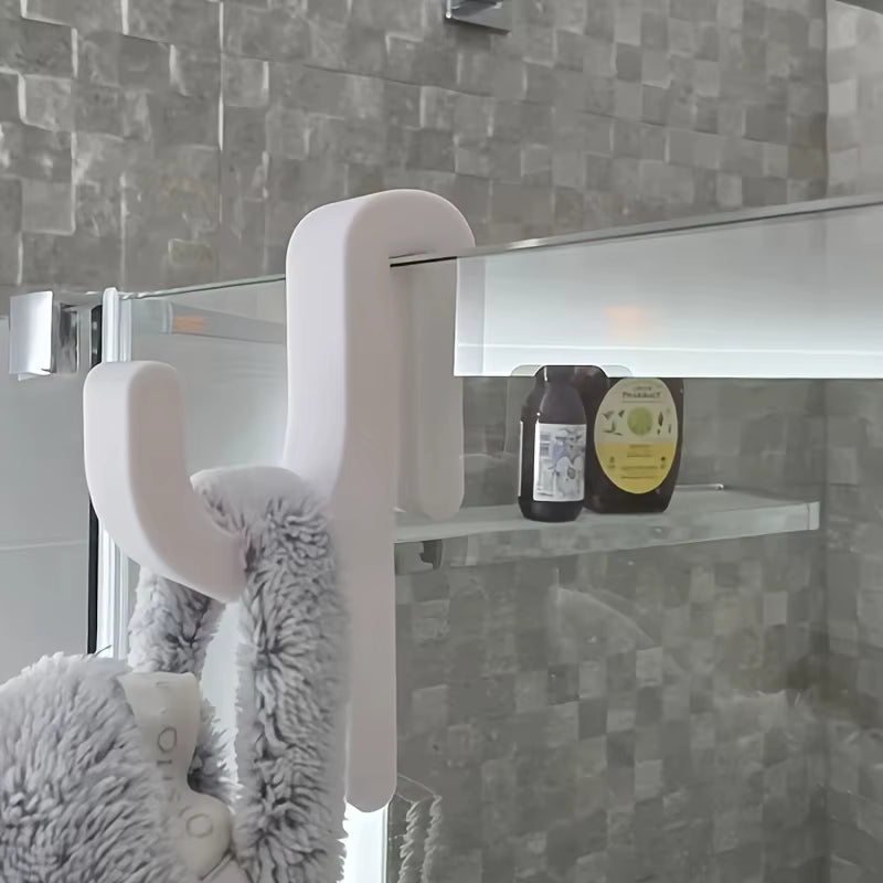 New Hit Black Plastic Modern and Simple Shower Hook for 8Mm Glass Door Bathroom Accessories Towel Hanger